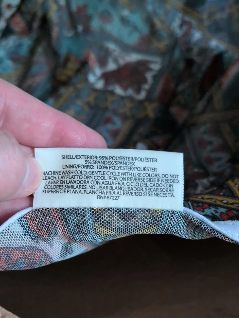 Bobbie Brooks Multicolor Patchwork Peasant Boho Blouse Size XL - Picture 5 of 5